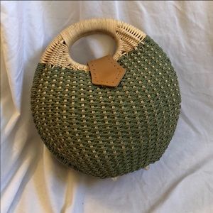 Green straw women’s bag,summer bag,handbag